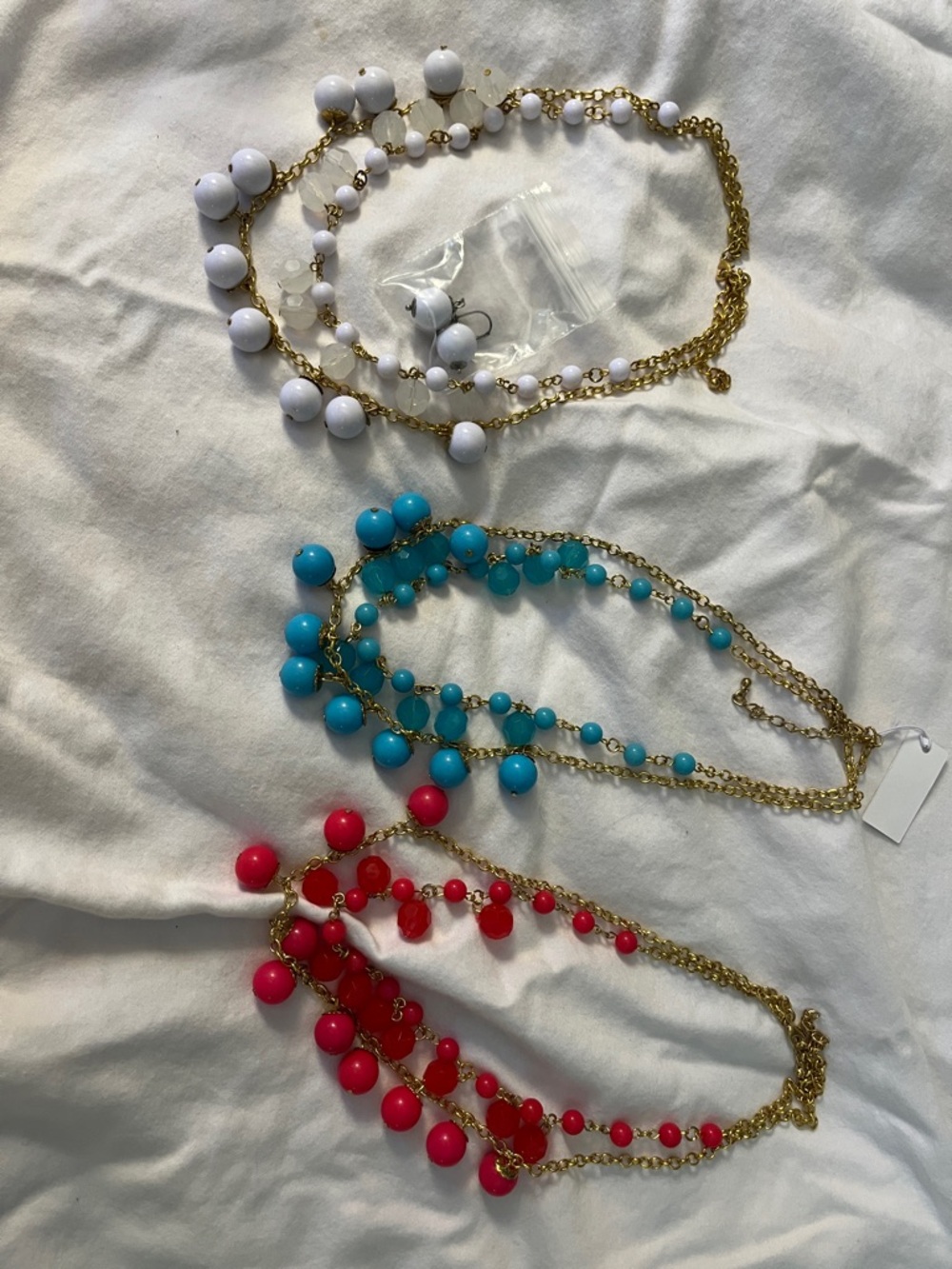 Gold Chain Plastic Bead Necklaces